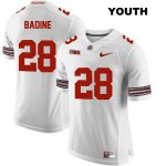 Youth NCAA Ohio State Buckeyes Alex Badine #28 College Stitched Authentic Nike White Football Jersey LV20T72JT